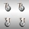 Service Caster 4 Inch 316SS Thermoplastic Rubber Swivel Top Plate Caster Brake 2 Rigid, 2PK SCC-SS31620S414-TPRB-TLB-2-R-2 - alternate 1